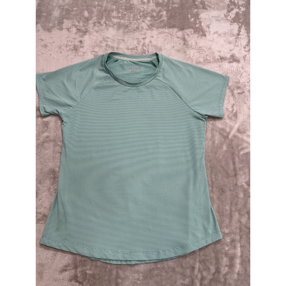 Danskin Activewear Top T-Shirt Womens Size Medium Mint Short Sleeve Stretch EUC